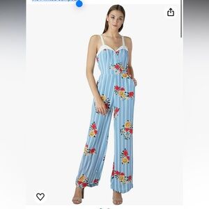 ADELYN RAE Iris floral print jumpsuit